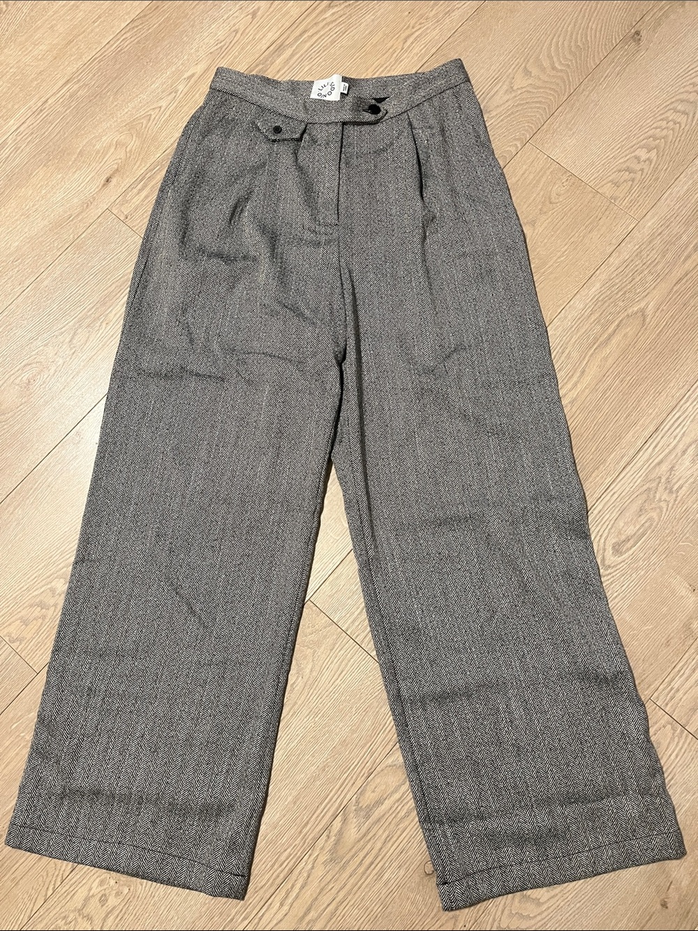 Women’s High-Waist Black & Gray wide leg pants